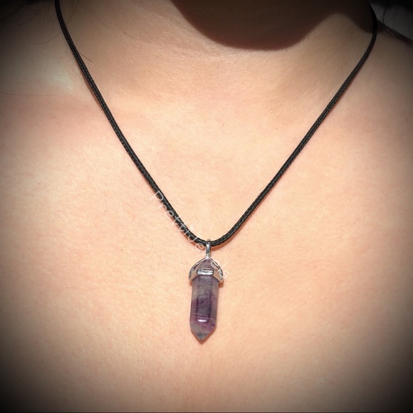 New Rainbow Fluorite Gemstone Necklace - Picture 7 of 9